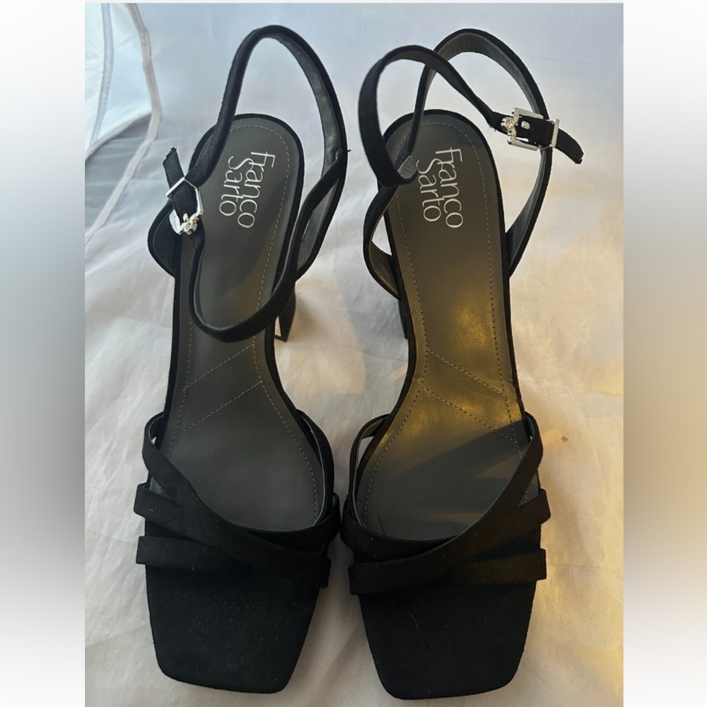 Franco Sarto Damalis Platform Sandal, Sparkly Black Women Size 11 NEW